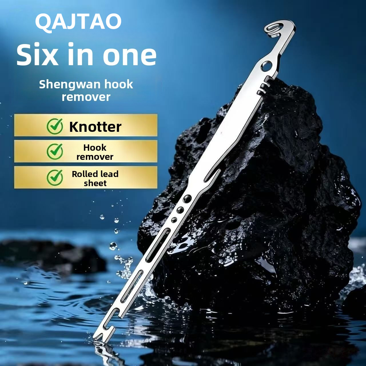 Fishing Equipment Price - QAJTAO 6-in-1 ステンレス製魚釣り針外し 4個入り、素早く取り外せる、携帯用魚釣り針ツール、釣り用アクセサリー