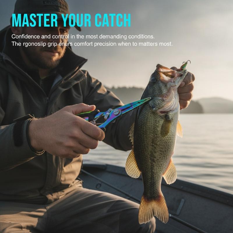 1個入り 多機能釣り用プライヤー、ステンレス製、チタンカラー - Fishing Equipment Cheap のレビューと価格