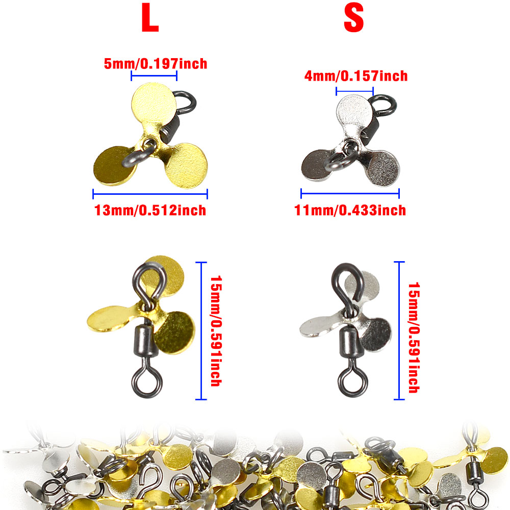 20 個スパイラルブレード釣りプロペラアクセサリー、混合色鉄 - Ice Fishing Tip Up のレビューと価格
